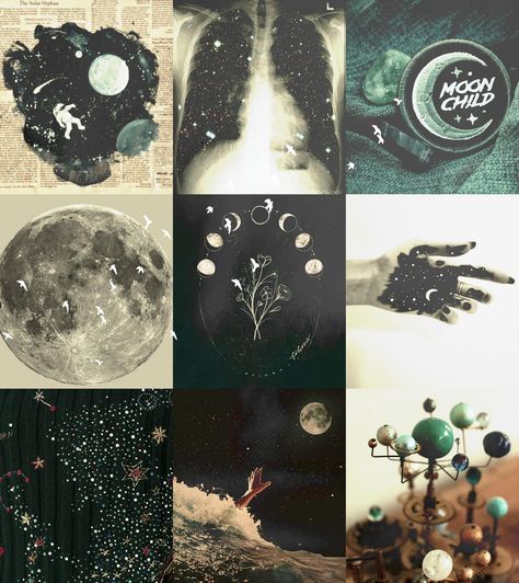 Mystical Mood Board, Dnd Moodboard, Moon Moodboard, Adopt Idea, Mood Board Inspiration, Scrapbook Printables, Color Palette Design, Mood Board Design, Fantasy Aesthetic