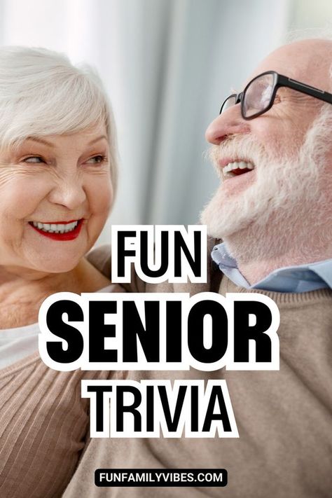 Get ready for a good time with Senior Trivia! These trivia questions are all about having fun. Join in for some friendly competition. How To Run A Trivia Night, Senior Trivia Questions And Answers, Trivia For Seniors With Answers, Senior Trivia, Senior Citizen Activities Crafts, Group Ice Breaker Games, Trivia Questions For Adults, Whiteboard Games, Games For Senior Citizens