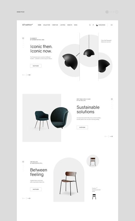 Redesign concept Tradition on Behance Interior Design Collage Presentation, Minimal Ux Design, Minimalist Page Design, Minimalistic Layout Design, Minimal Email Design, Minimalistic Design Graphic, Product Website Design Inspiration, Industrial Design Presentation, Minimalist Ui Design