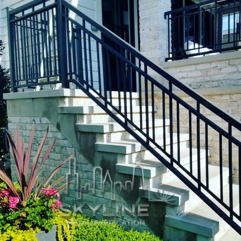 Wrought Iron Railings Custom outdoor railings Iron Railing Stairs Outdoor, Outdoor Metal Railings For Steps, Steps Railing Design Outdoor, Outdoor Stair Railing Ideas Metal, Outdoor Iron Railing, Rod Iron Stair Railing Outdoor, Wrought Iron Railings Outdoor, Outside Stair Railing Ideas, Stair Railing Ideas Outdoor