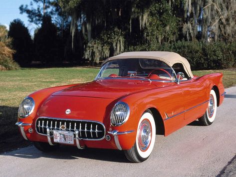 1953 C1 Corvette | Image Gallery & Pictures Chevrolet Corvette C1, Old Corvette, Vintage Corvette, Red Corvette, Classic Corvette, 1955 Chevrolet, Corvette Stingray, Chevy Corvette, Us Cars