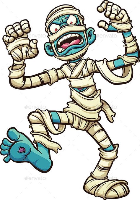 Cartoon Mummy by memoangeles | GraphicRiver Cartoon Mummy, Scary Cartoon, Zombie Cartoon, Arte Zombie, Halloween Wood Crafts, Cartoon Character Tattoos, Zombie Art, Cartoon Monsters, Graffiti Characters