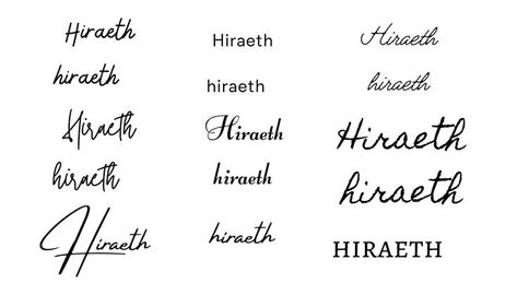 Retro Fonts for Vintage Tattoo Style Hiraeth Tattoo Font, Herieth Word Tattoo, Tattoo Writing Fonts Simple, Male Tattoo Fonts, Worthy Tattoo Fonts, Word Fonts Tattoo, Let Them Tattoo Fonts, Small Tattoo Fonts, Different Tattoo Fonts