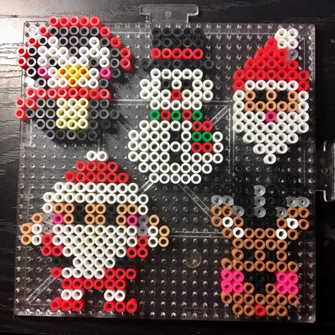 Christmas patterns, Perler Beads/Hama beads , 圣诞拼豆子 Hama Pearls Christmas, Melty Beads Ideas Christmas, Peler Beads Christmas, Perler Beads Christmas Patterns, Perler Beads Christmas Ideas, Santa Perler Beads, Peeler Bead Christmas, Perler Beads Ideas Christmas, Hama Beads Christmas Pattern