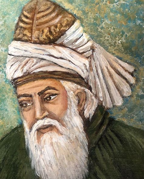 Rumi Painting, Molana Rumi, Art Scenery, Jalaluddin Rumi, May 5, Rumi, Make It, A Photo, Character Art