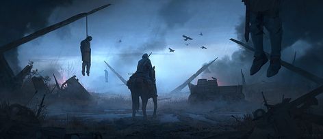 Battlefield by artofjokinen. DeviantArt Medieval Music, Props Concept, Concept Art World, Fantasy Setting, Fantasy Concept Art, 판타지 아트, Fantasy Inspiration, Battlefield, Medieval Fantasy