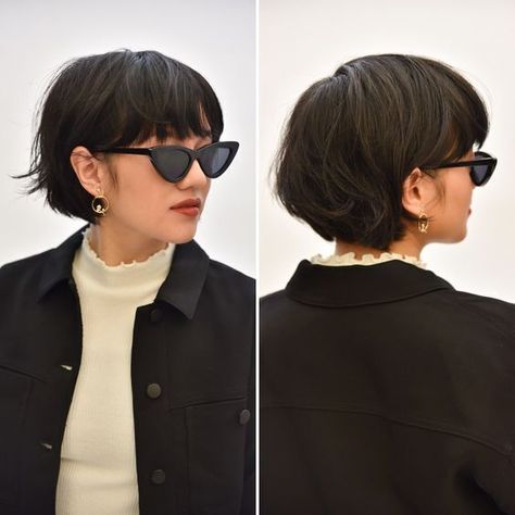 Bob Fringe, Kort Bob, Bob With Fringe, Graduated Bob, Shot Hair Styles, Short Bob Haircuts, 짧은 머리, Short Haircut, Short Hair Haircuts