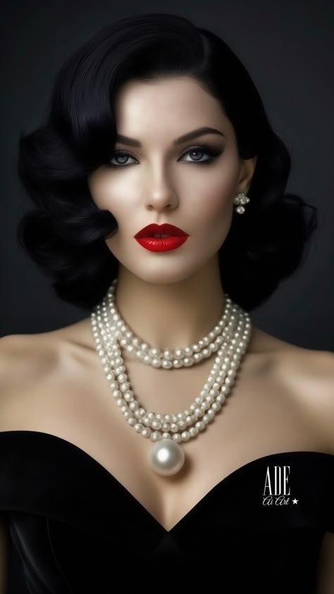 Old Hollywood Glamour Makeup, Old Money Makeup, Hollywood Glamour Makeup, Old Hollywood Makeup, Hollywood Glam Hair, Russian Princess, Beautician Course, Old Hollywood Hair, Vintage Curls