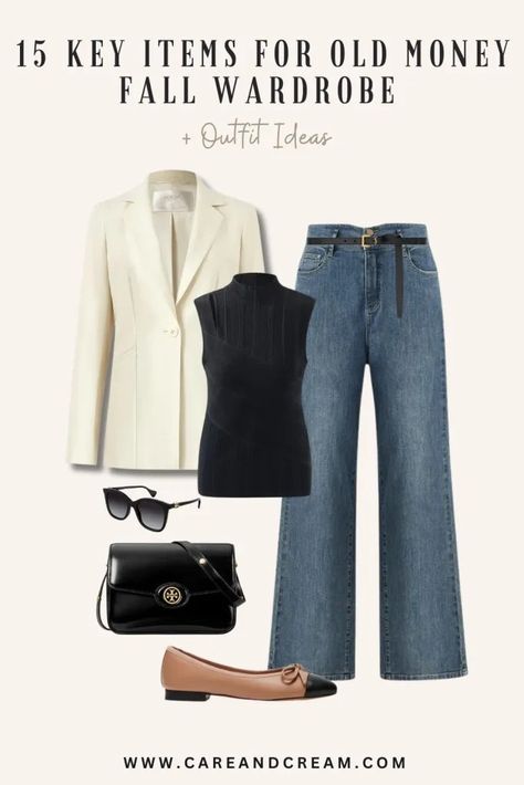 Old Money Fall Capsule Wardrobe, Expensive On A Budget Outfit, Old Money Aesthetic Summer Outfit, Minimalist Old Money, Old Money Fall, Classic Fashion Looks, Look Expensive On A Budget, How To Look Expensive, Chic Wardrobe