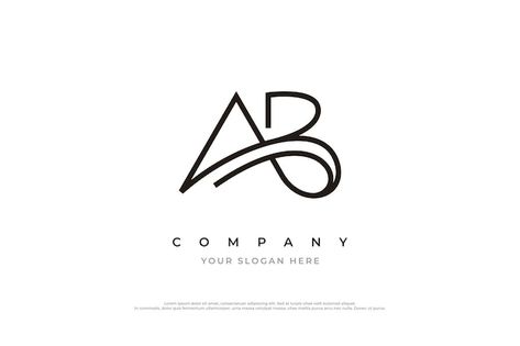 Ab Logo Design Fonts, Ab Initials, Ab Letter Logo, Ab Logo Design, Hospital Plan, Ab Logo, Letter Logotype, Monogram Logo Letters, Wedding Invite Ideas