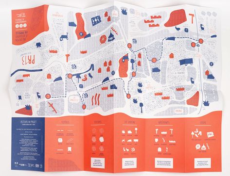 Creative Map Design Illustration, Tourism Flyer Design, Maps Illustration Design, Cartography Design, Design De Configuration, City Guide Design, Map Brochures, 보고서 디자인, Infographic Map