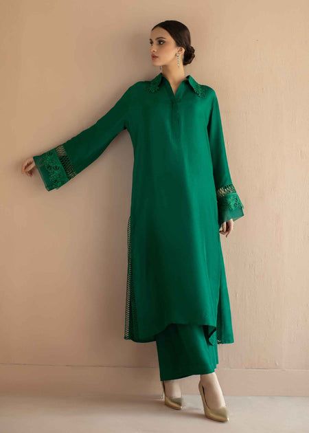 Kut220 - Laam Silk Shirt Pakistani, Green Color Suit For Women, Raw Silk Dress Pakistani Simple, Raw Silk Suit Designs Indian, Plain Raw Silk Kurti Designs, Eastern Outfits Women, Silk Shirt Designs, Plain Raw Silk Suits, Raw Silk Kurti Designs