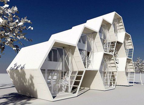 Module Architecture, Hexagon House, Dome Homes, Silo House, Module Design, Modular Housing, Dome House, Modular Building, Futuristic Architecture