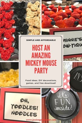 Mickey Mouse Party Food, Mickey Mouse Theme Party, Mickey Mouse Birthday Theme, Mickey 1st Birthdays, Twodles Birthday, Mickey Mouse Themed Birthday Party, Party On A Budget, Mickey Mouse First Birthday, Mickey Mouse Clubhouse Birthday Party