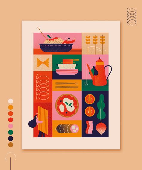 Food Illustration Design, Illustration Food, Food Illustration, Food Magazine, Nature Illustration, Flat Illustration, Editorial Illustration, Design Graphique, Food Illustrations