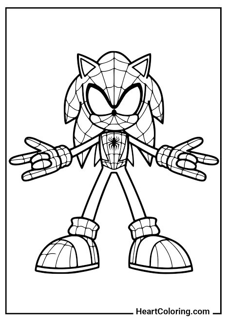 Sonic The Hedgehog Coloring Pages, Sonic The Hedgehog Coloring, Sonic Coloring Pages, Sonic Coloring, Ladybug Coloring Page, Rose Shadow, Sonic Knuckles, Shadow Sonic, Sonic Shadow