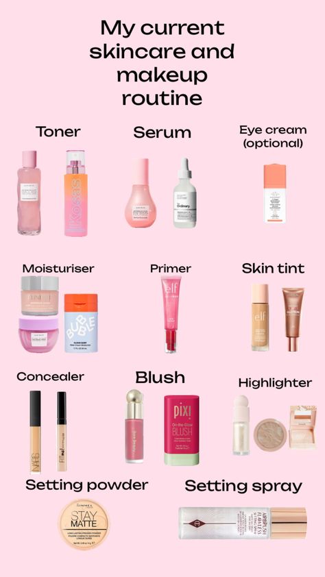 #fyp #preppy #skincare #makeup #trending Makeup Routine Preppy, Preppy Makeup Look, Makeup Preppy, Skincare Ideas, Preppy Makeup, Preppy Skincare, Preppy Things, Skincare Routines, Blush Highlighter