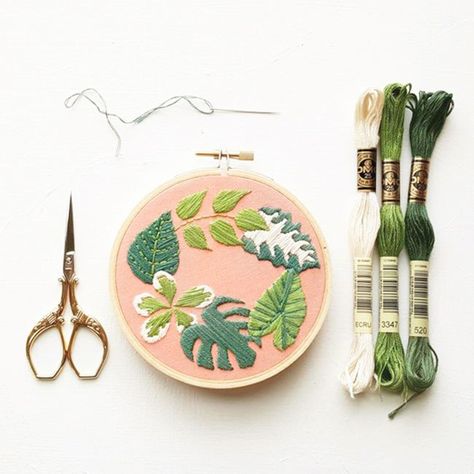 Modern Embroidery Kit, Contemporary Embroidery, Hand Embroidery Kit, Dmc Embroidery Floss, Hand Embroidery Projects, Learn Embroidery, Needlepoint Designs, 자수 디자인, Hand Embroidery Pattern