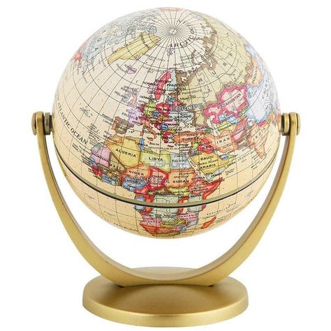 Retro World Globe Educational Desktop Decoration Shelf On The Wall, Antique Globe, Mini Globe, Luxury Coffee Table, Mini Trampoline, Earth Globe, World Globe, Desktop Decor, House Of Hampton