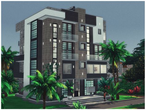 The Sims Resource - MM Modern Apartment 4 Sims 4 Apartment Complex Cc, Sims 4 Cc Apartment Building, Sims 4 Residential Rental, Sims 4 Cc Lots Apartment, Sims Apartment Building, Sims 4 Cc Lots Modern Houses, Sims 4 Hotel Build, Lots Sims 4 Cc, Sims Newcrest