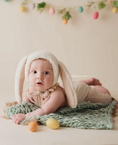 Easter Boy Photoshoot, Baby Bunny Photoshoot, Easter Kids Photoshoot, Infant Easter Pictures, Easter Newborn Photoshoot, Easter Photoshoot Ideas Kids, 1st Easter Pictures, Easter Minis Photography, Baby Easter Photoshoot