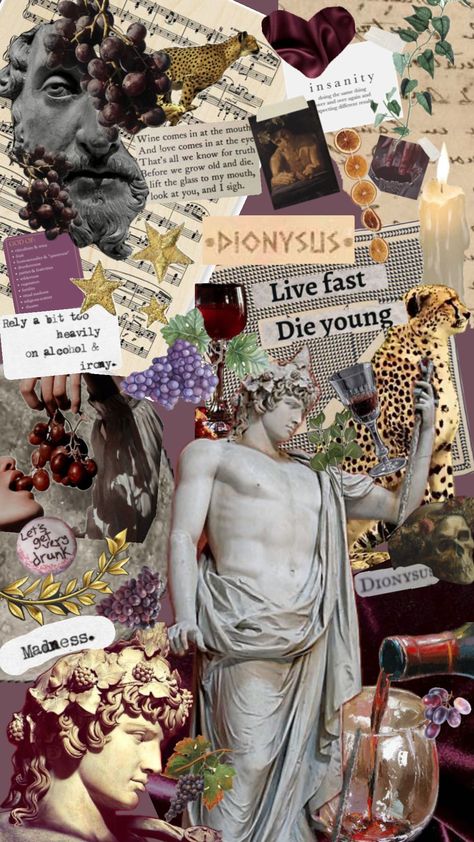 Dionysus Aesthetic Wallpaper, Grape Wallpaper, Dionysus God, Greek Mythology Gods, Wine Grapes, Greek Gods And Goddesses, Greek And Roman Mythology, Greek Mythology Art, Roman Mythology