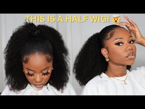 WATCH HOW I CREATED TWO HAIRSTYLES USING A HALF WIG!| Step-by-Step Tutorial | Better Length | Chev B - YouTube Chev B, Two Hairstyles, Half Bun, Half Wig, Half Wigs, Full Wigs, Hair Art, Style Ideas, Textured Hair