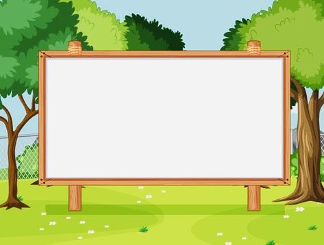 Education Frame Landscape, Paper Template Design, Nature Frame, Park Scene, Banner Frame, Classroom Background, Background For Powerpoint Presentation, About Blank, House Cartoon