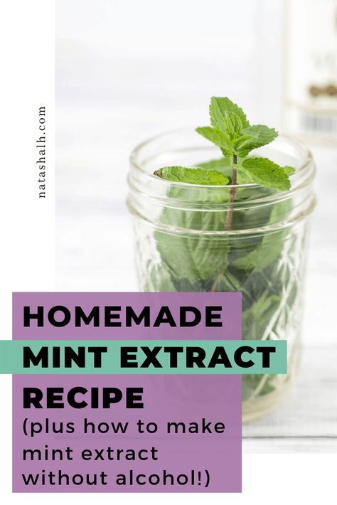 Learn how to make homemade mint extract and mint extract without alcohol! Three easy recipes for mint extract. #mintextract #homemademintextract Mint Oil Recipe, Mint Extract Recipe, Extracts Homemade, Homemade Mint Extract, Spearmint Recipes, Mint Recipes Fresh, Herbs In Pots, Growing Herbs In Pots, Diy Extracts