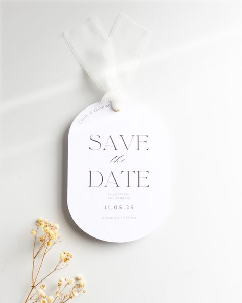 Say hello to our latest obsession! 💕 These rounded save-the-dates are the perfect blend of modern elegance. Grab yours now! 📅💫” Elegant Save The Date, Wedding Invitation Modern, Floral Wedding Invitation Suite, Chiffon Ribbon, Blush Wedding Invitations, Ribbon Wedding, Wedding Elegant, Sophisticated Wedding, Engagement Invitations