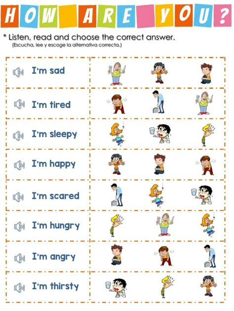 How Are You Doing, Feelings Worksheets For Kids, Feeling Worksheet, How Are You, Emotions Activities For Kids, Feelings Activities For Kids, Kid Worksheets, Emotions Worksheet, Ingles Kids