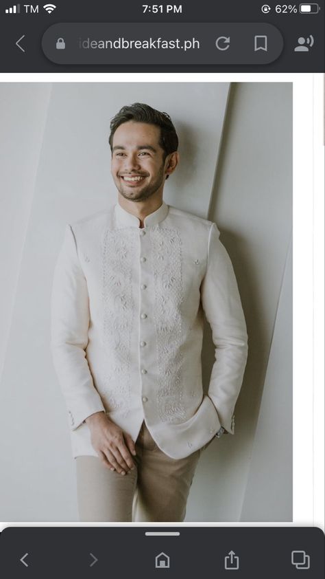 Modern Barong Tagalog Men Outfit Wedding, Barong Coat Groom, Barong Suit Grooms, Barong Wedding Groom, Coat Barong For Groom, Modern Barong Tagalog For Groom, Barong Tagalog Outfit Men, Modern Barong Tagalog Men Outfit, Barong Tagalog For Groom