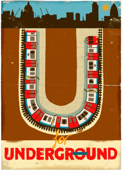 Poster Paul Thurlby, Underground Tube, Train Posters, Transportation Poster, Graphic Design Collection, Railway Posters, Old Train, U Bahn, London Transport