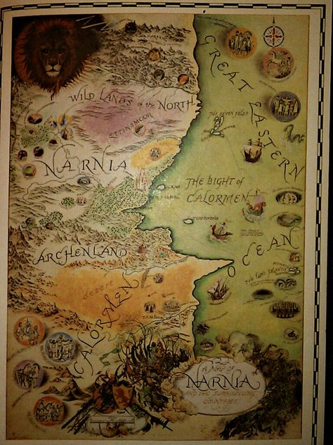 going to put fictional maps in my house no matter what age i am. :) This one is narnia Map Of Narnia, Fantasy Library, The Magicians Nephew, Narnia Prince Caspian, Winter Party Themes, Fantasy World Map, Prince Caspian, Writing Fantasy, Fantasy Maps