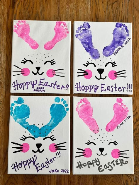 Easter For 2 Year, Easter Crafts Infants Ideas, Easter Painting Ideas For Toddlers, Easter Crafts For 1 Year, Easter Crafts For 2 Year, Easter Footprint Crafts For Infants, Easter Crafts For Babies Easy, Toddler Easter Painting Ideas, Easter Craft Ideas For Toddlers