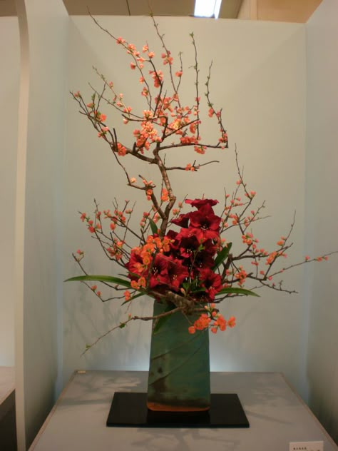 Japanese flower arrangement 19, Ikebana: いけばな | Flickr - Photo Sharing! Art Floral Japonais, Japanese Flower Arrangement, Arreglos Ikebana, Ikebana Sogetsu, Sogetsu Ikebana, Arrangement Flower, Asian Flowers, Toys Design, Ikebana Arrangements