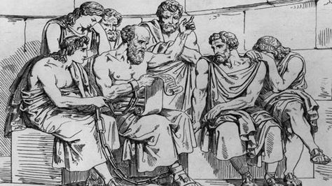 Many people may think that the ancient Greeks indulged themselves in the good life: they drank lots of wine, cherished the sun and the sea, and participated in wild Dionysian festivals.  To the contrary, Greeks regarded overindulgent people as possible traitors who might put their appetites before their loyalty to the state. Important virtues included: style, grace, eloquence and self control. So, the Greeks looked down on conspicuous consumption and lack of self-control. Philosophy Major, Socratic Method, Famous Philosophers, Flexible Thinking, Greek Tradition, Greek Philosophers, Socrates, Friedrich Nietzsche, Philosophers