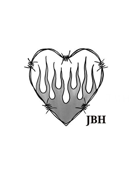 5sos Tattoo Jet Black Heart, Jet Black Heart Tattoo 5sos, 5sos Tattoo Ideas Design, Jet Black Heart Tattoo, 5 Seconds Of Summer Tattoo Ideas, 5sos Inspired Tattoos, 5sos Tattoo, Black Heart Tattoo, Burning Pile