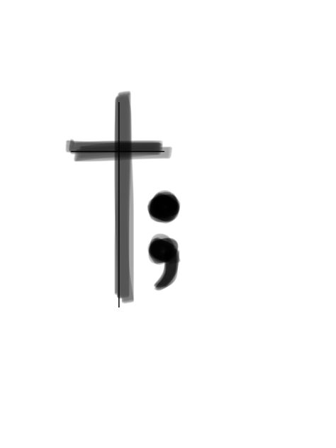 Cross to remember faith in God. Semi colon to remember to continue your sentence. Semi Colon Wallpaper Landscape, Semi-colon Wallpaper Iphone, Semi-colon Wallpaper, Semi Colon Cross Tattoo Ideas, Semicolon Wrist Tattoo, Heart Semicolon, Colon Tattoo, Semi Colon, Semicolon Tattoo