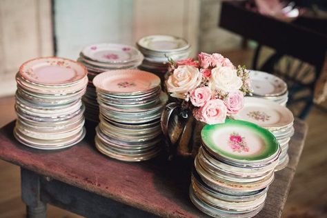 Barr Mansion Wedding, Barr Mansion, Mismatched Plates, Dessert Design, Mismatched China, Vintage Ideas, Vintage Weddings, China Plates, China Wedding