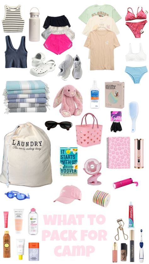 part 1 of what to pack for sleep away summer camp! What To Pack For A School Camping Trip, What To Pack For A Overnight School Trip, Overnight Camping Packing List, Summer Camp Packing List For Teens, What To Pack For Camp, Sleepaway Camp Outfits, Packing For Camp, Summer Camp Must Haves, Pack With Me For Camp