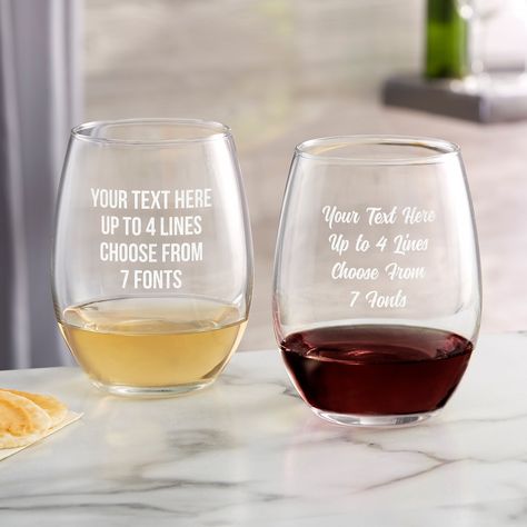 Engraved Wine Glasses, Wine Glass Sayings, Custom Wine Glasses, Personalized Wine Glasses, Birthday Personalized, Glass Coffee Mugs, Wine Cocktails, Stemless Wine Glasses, Personalized Glass