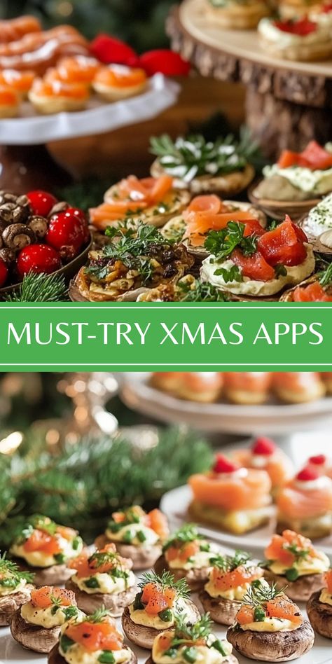 A collection of mouth-watering Christmas appetizers displayed beautifully, featuring easy recipes perfect for a holiday feast. This pin showcases two appetizing images focused on festive snacks and starters. Starter Ideas, Cream Cheese Crescent Rolls, Christmas Appetizer, Christmas Recipes Appetizers, Crescent Dough, Bathroom Makeovers, Sliced Baguette, Christmas Appetizers, Fresh Rosemary