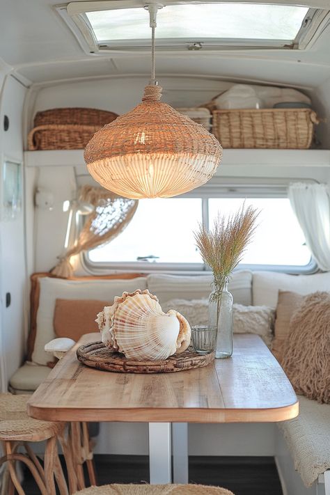 15 Boho-Coastal RV Living Room Makeovers: Beach Vibes on Wheels - TastyInteriors Rv Living Room, Van Ideas, Room Makeovers, Living Room Makeover, Rv Living, Beach Vibes, Beach Vibe, Room Makeover, Rv