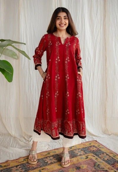 Kali Design, Design Kurti, A Line Kurti, Simple Kurta, Simple Dressing, Different Types Of Dresses, Fashionable Saree, Fashionable Saree Blouse Designs, Simple Kurta Designs