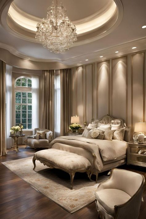 Step into royalty with our palatial master bedroom ideas. From ornate headboards to crystal chandeliers, learn how to infuse your space with regal charm and luxurious details fit for a king or queen. #RegalBedroom #PalatialDesign #LuxuryMasterSuite Royalty Room, Glam Decor Ideas, Cozy Glam Bedroom, Cozy Glam, Glam Bedroom Decor, Elegant Bedroom Decor, Luxury Bedroom Decor, Glam Bedroom, Opulent Interiors