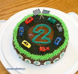 Start Your Engines...it's a Race Car Birthday Cake! This simple Race Car Cake is super easy to make but looks really amazing for any race car fans birthday! Race Track Cake, Car Cakes For Boys, 3rd Birthday Cake, Race Car Cakes, Cars Birthday Cake, Birthday Cake For Husband, Diy Birthday Cake, Truck Cakes, 3rd Birthday Cakes