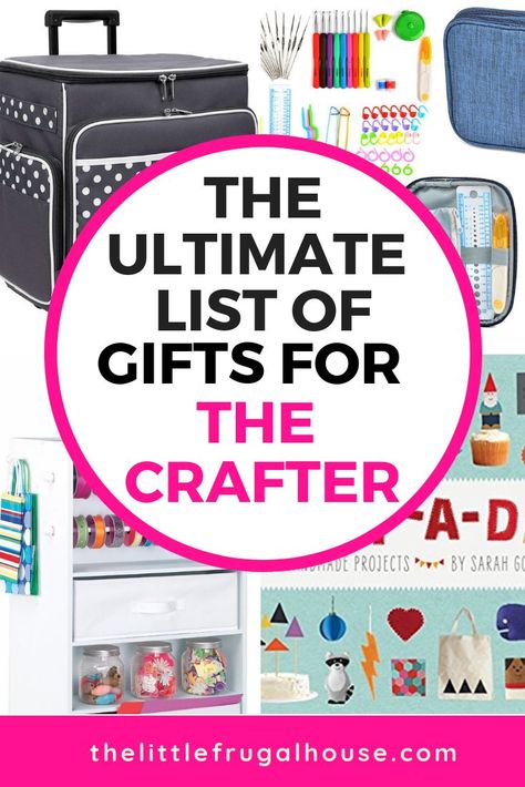 Shopping for a crafty person on your list? This is the ultimate list of best gifts for crafters. Organized by price range, you'll find the perfect gift in your budget for the crafty person on your list! Crafters Gift Basket Ideas, Craft Lover Gifts, Gifts For A Crafty Person, Christmas Gift Ideas For Crafters, Gift For Creative Person, Gift For Crafter, Christmas Gifts For Crafters, Gifts For Crafty People, Crafter Gift Basket