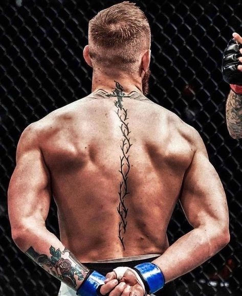 Instagram post by Conor McGregor Official • Sep 3, 2021 at 1:57am UTC Mcgregor Back Tattoo, Conor Mcgregor Back Tattoo, Conor Mcgregor Tattoo, Spinal Tattoo, Connor Mcgregor, Back Tats, Army Tattoos, Tattoo Inspiration Men, Cool Chest Tattoos