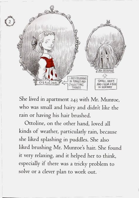 Chris Riddell Ottoline, Ottoline Chris Riddell, Chris Riddell Illustration, Chapter Illustrations, Book Snippets, Child Crying, Book Spread, Kids Chapter Books, Book Formatting